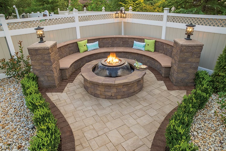 This fire pit area is the perfect blend of beauty and functionality
